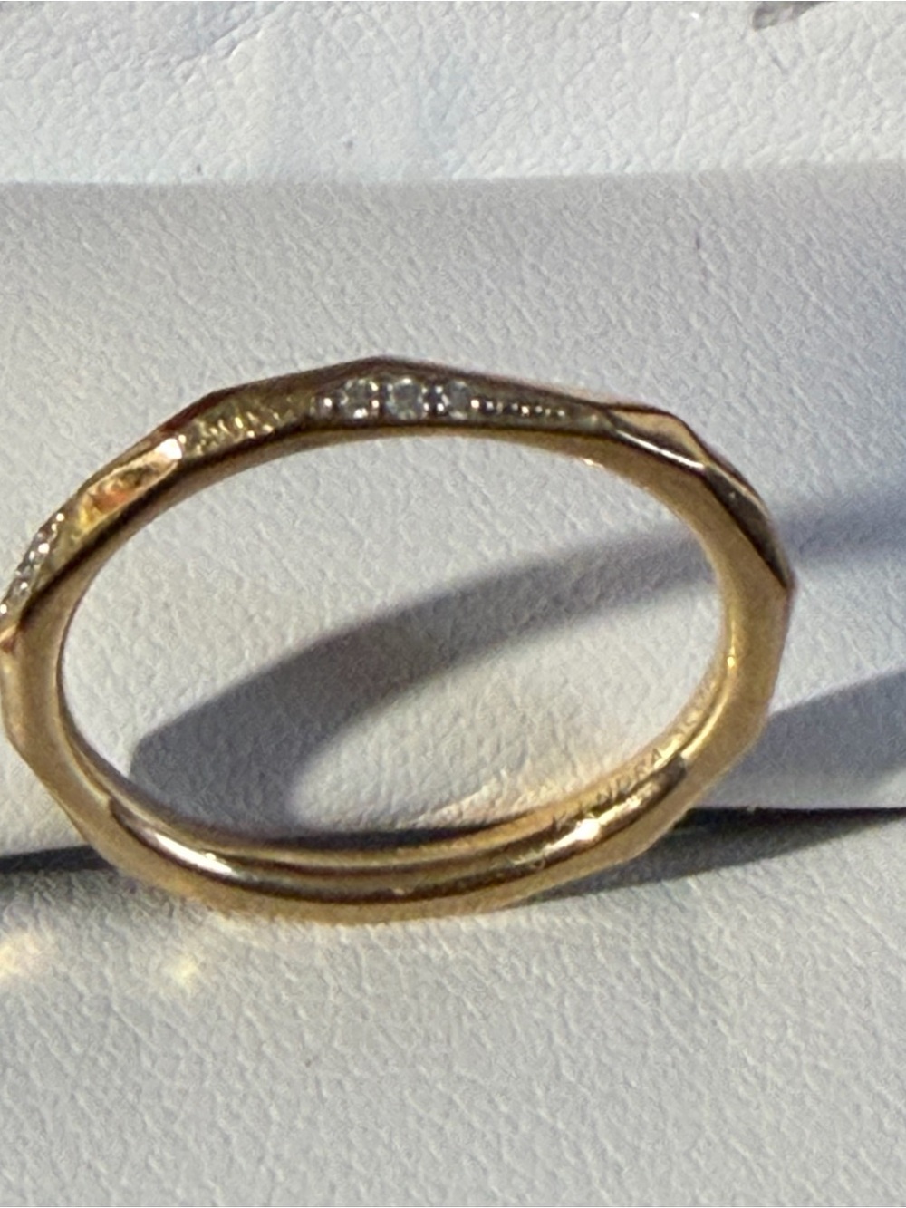 Kendra Scott 585 14k Gold Diamond band ring - Picture 5 of 13